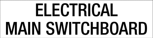 Electrical Main Switchboard - Statutory Sign - New Signs