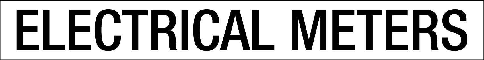 Electrical Meters - Statutory Sign - New Signs