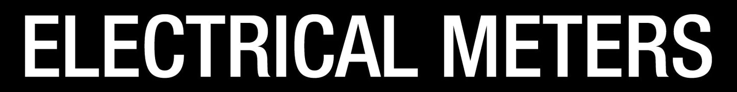 Electrical Meters - Statutory Sign - New Signs