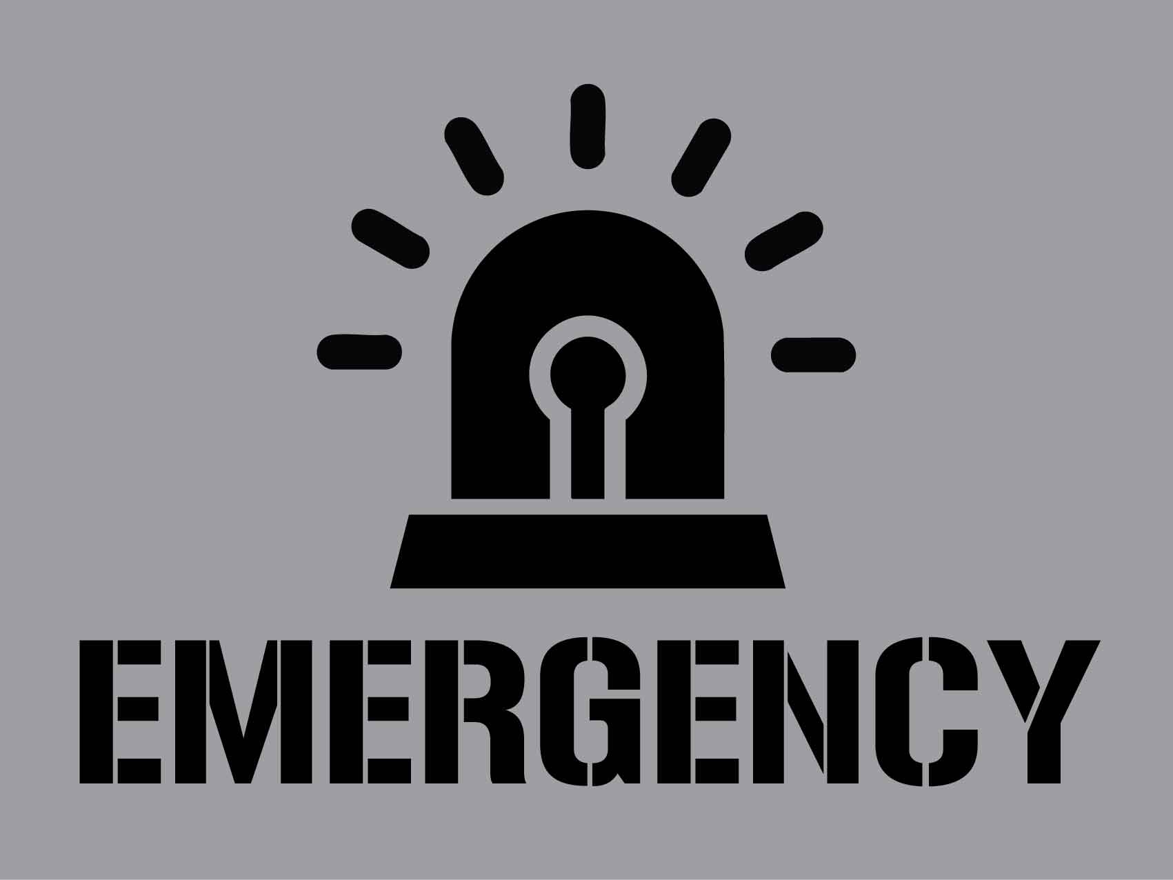 Emergency - Aluminium Composite Stencil - New Signs