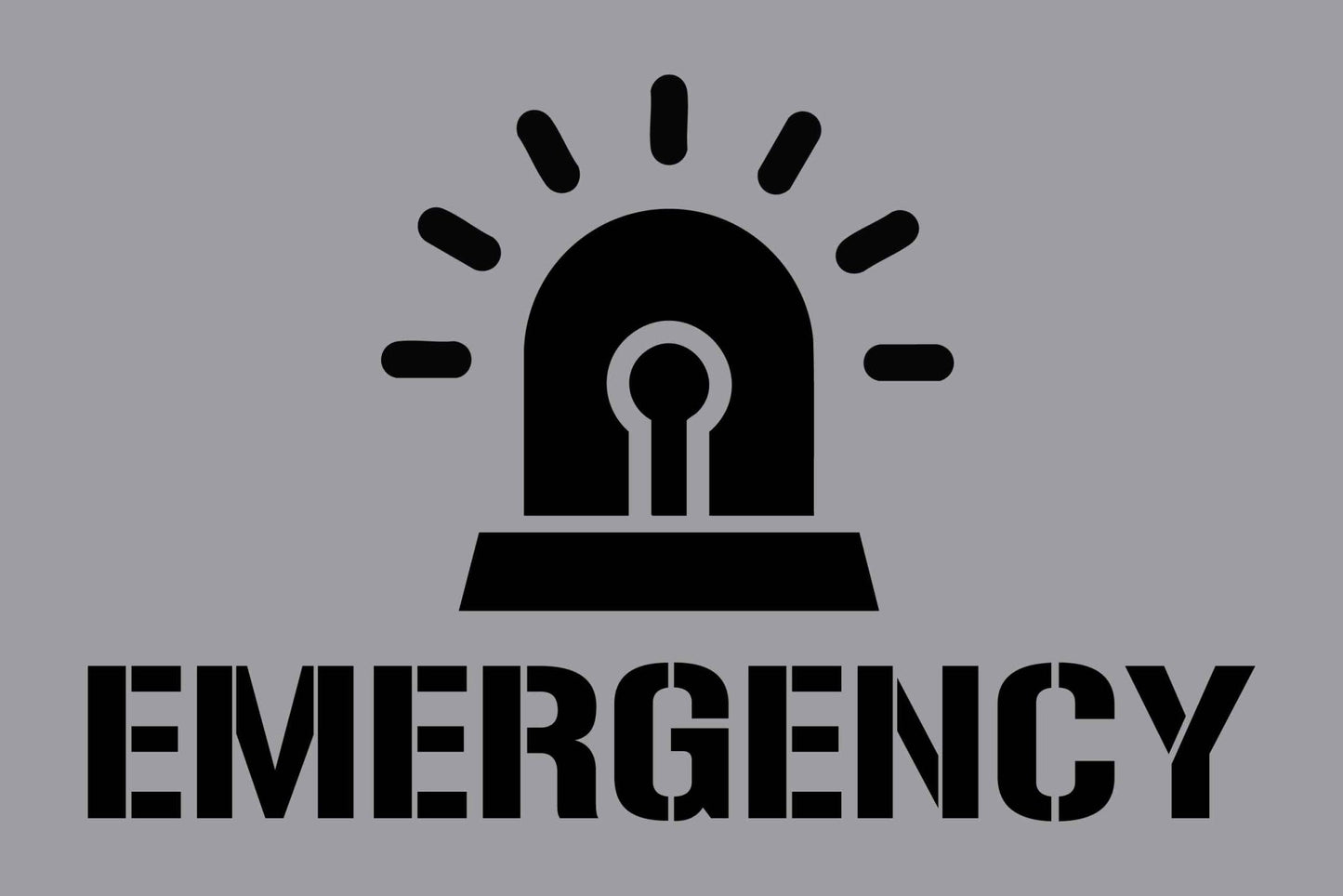 Emergency - Aluminium Composite Stencil - New Signs