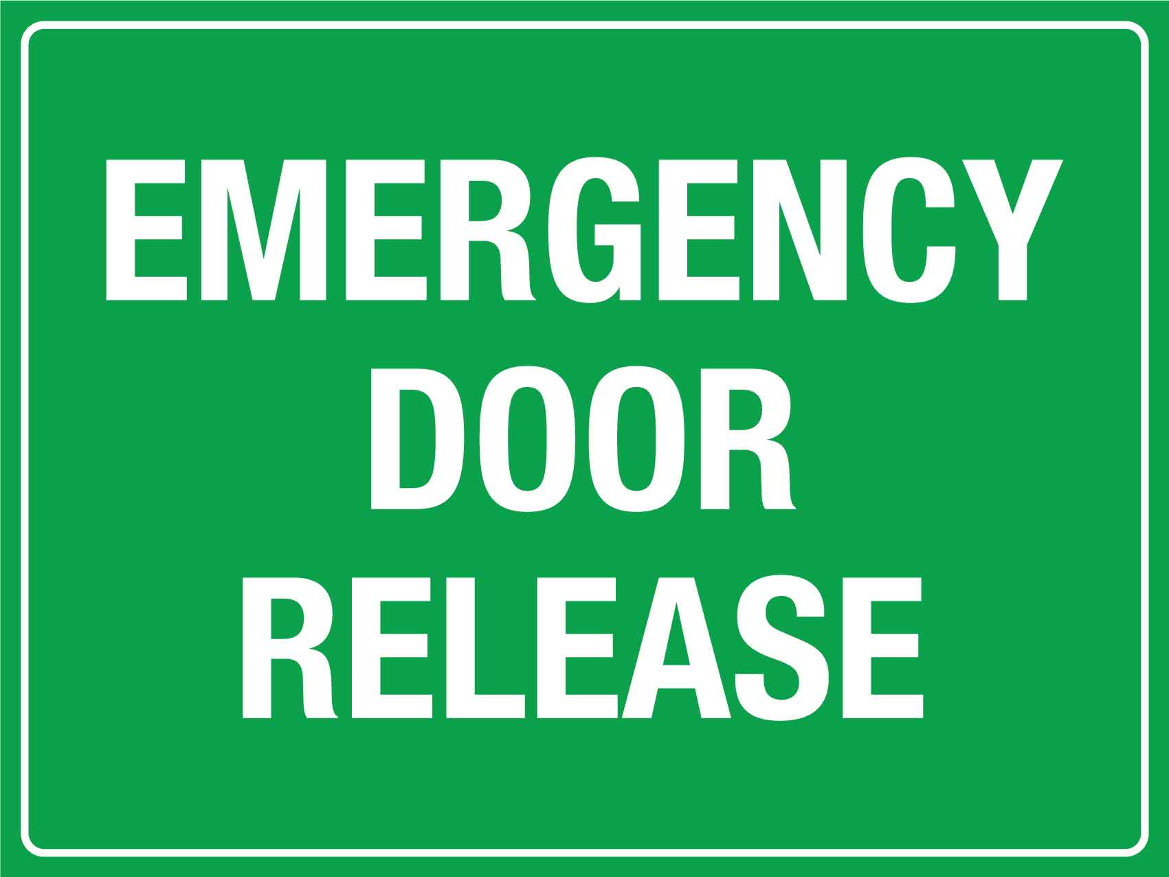 Emergency Door Release Sign - New Signs