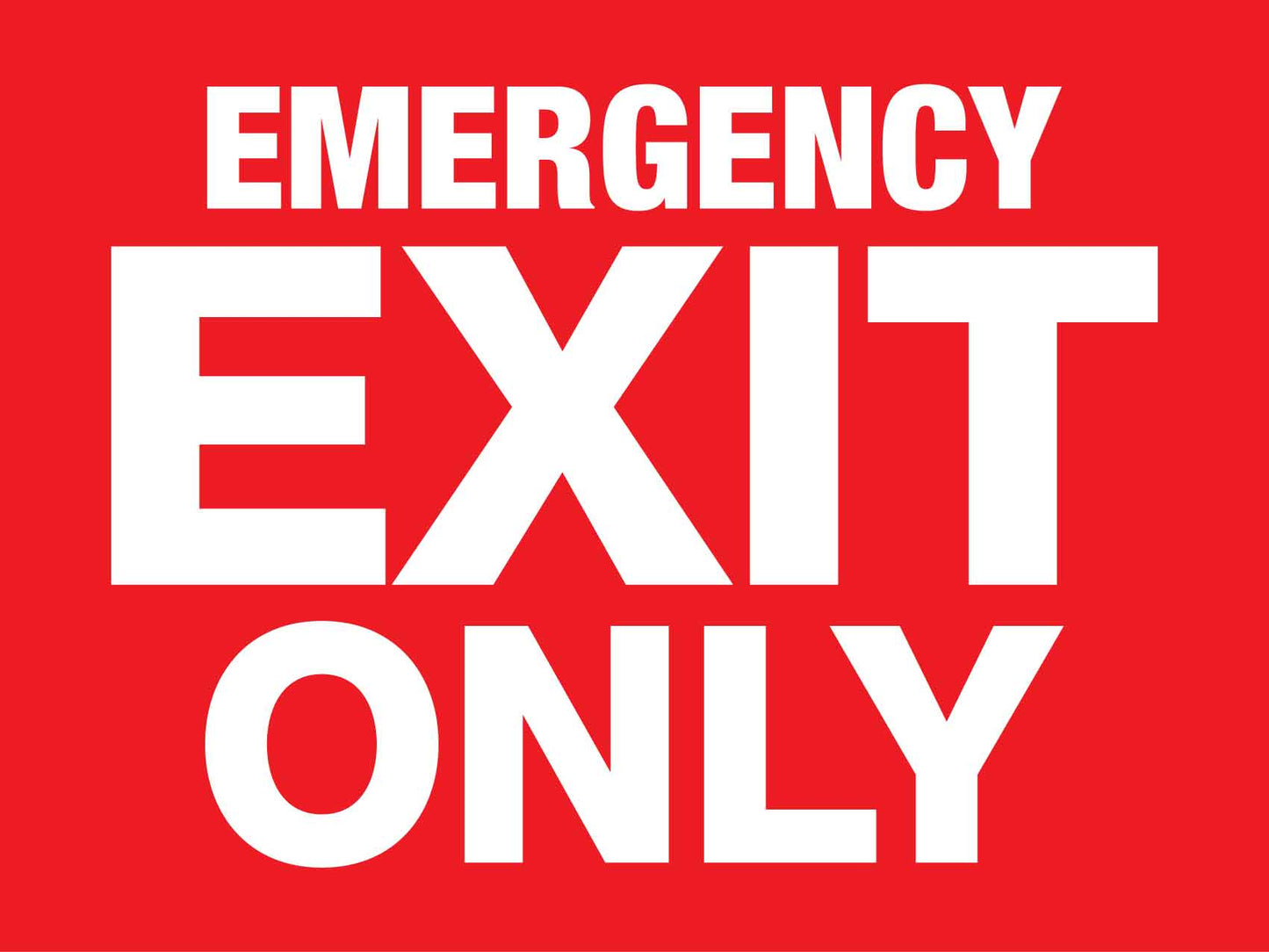 Emergency Exit Only Sign - New Signs