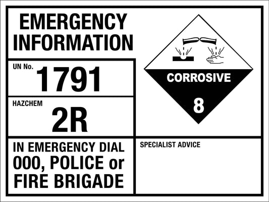 Emergency Information 1791 2R Emergency Information Sign - New Signs