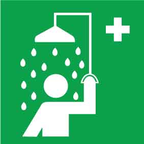Emergency Shower (Square) Decal - New Signs