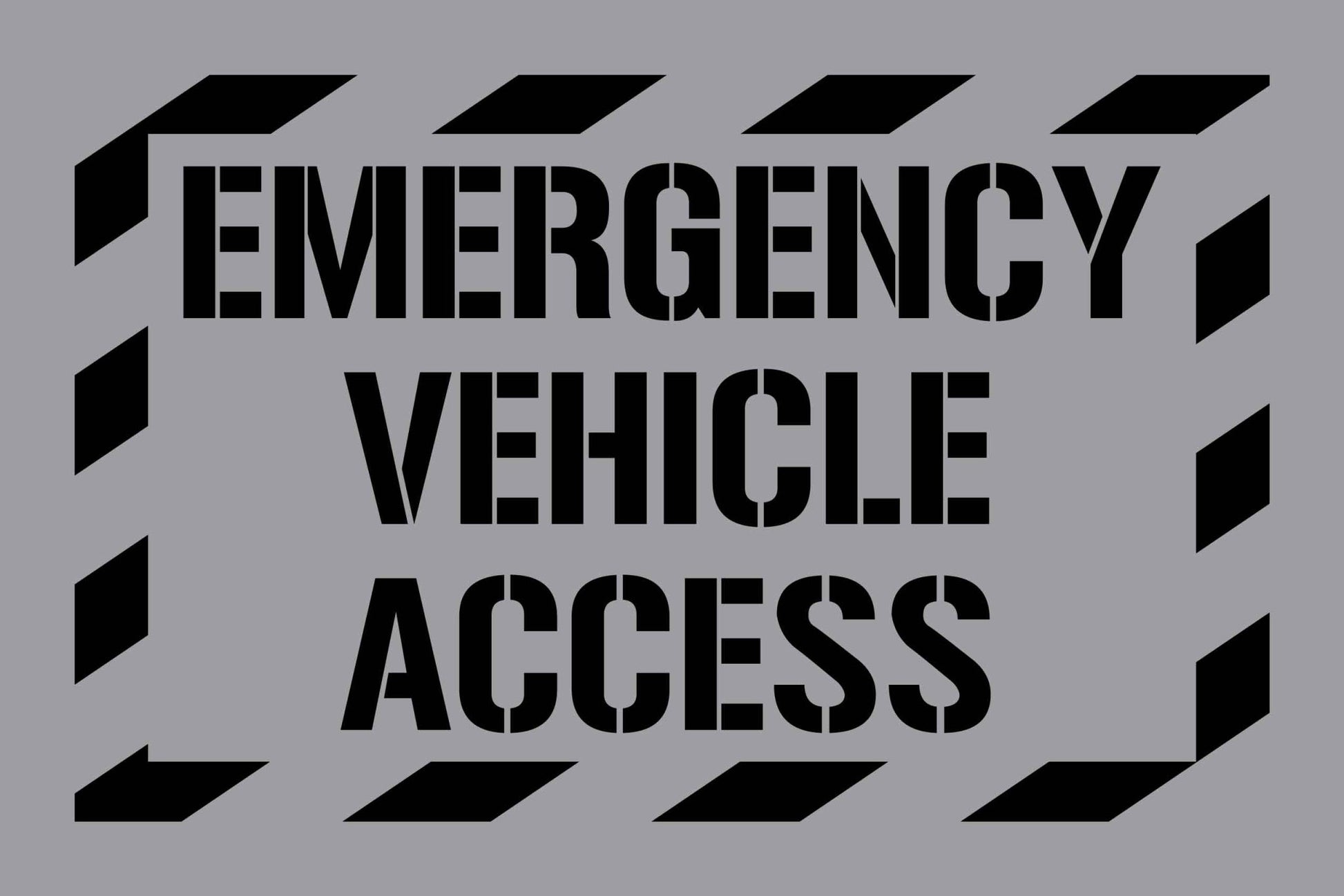 Emergency Vehicle Access - Aluminium Composite Stencil - New Signs