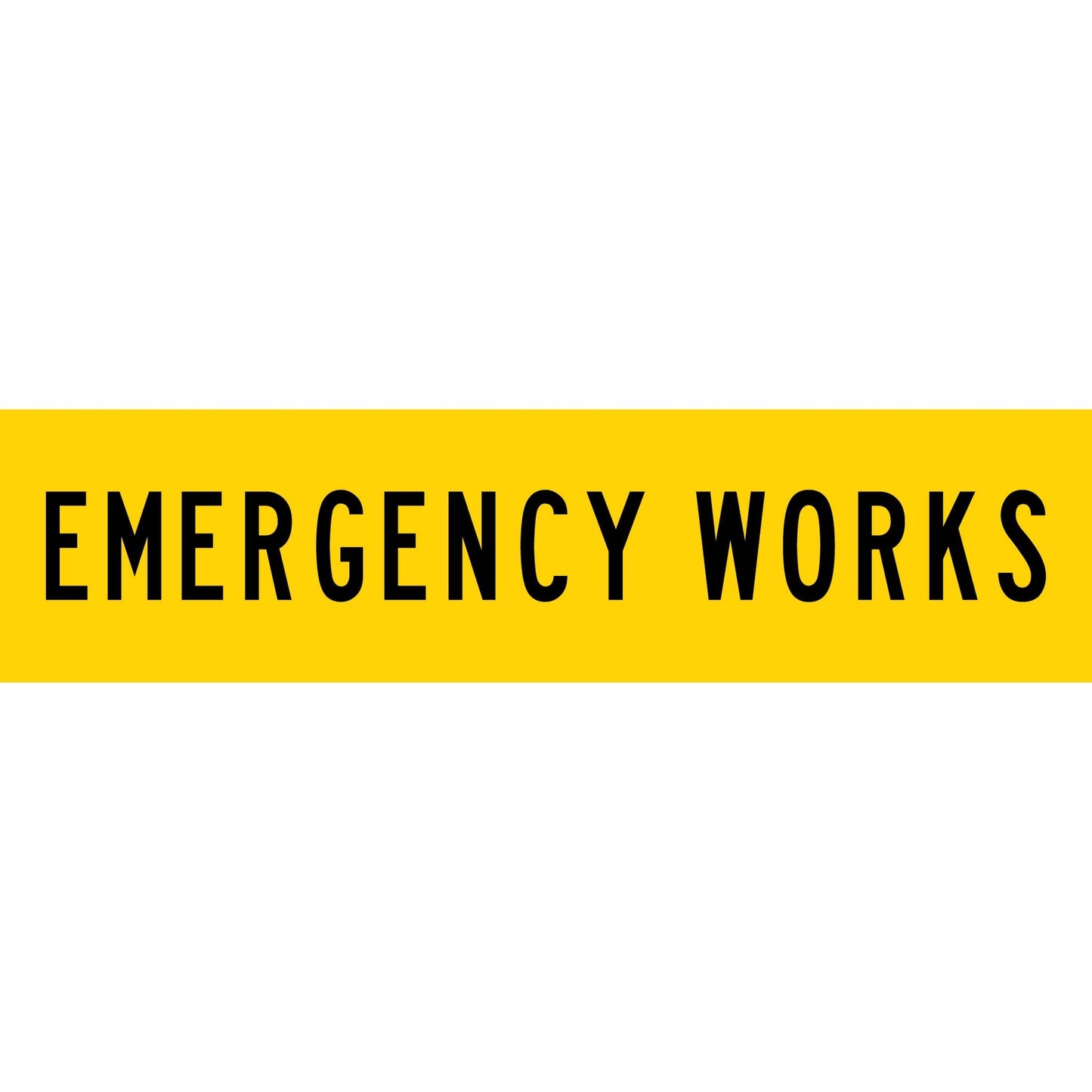 Emergency Works Long Skinny Multi Message Traffic Sign - New Signs