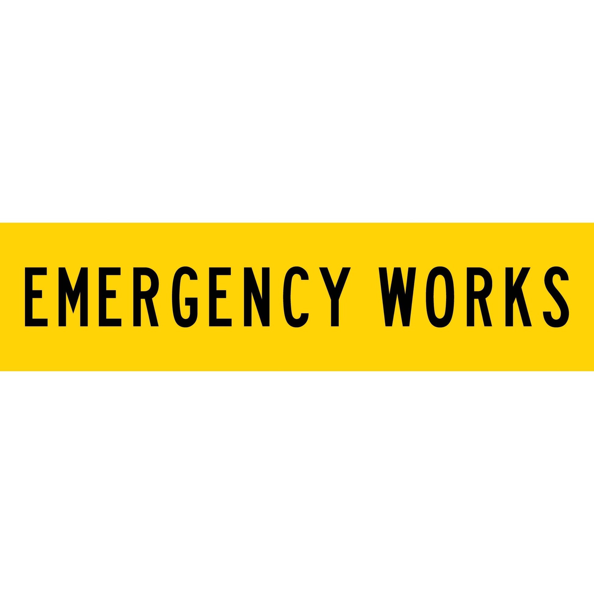 Emergency Works Long Skinny Multi Message Traffic Sign - New Signs