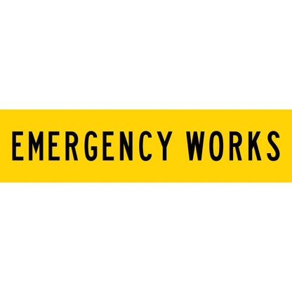 Emergency Works Long Skinny Multi Message Traffic Sign - New Signs