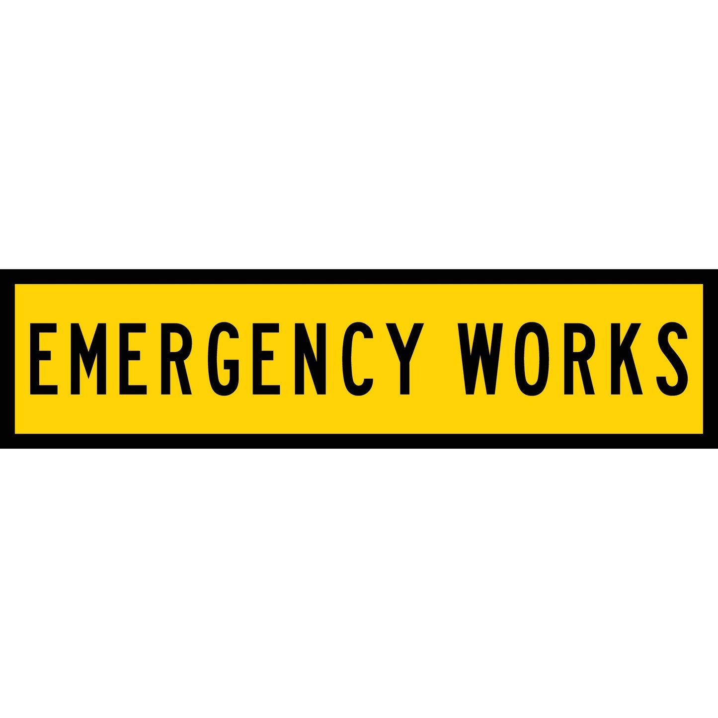 Emergency Works Long Skinny Multi Message Traffic Sign - New Signs
