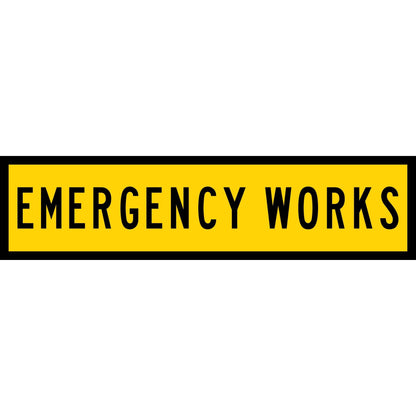 Emergency Works Long Skinny Multi Message Traffic Sign - New Signs