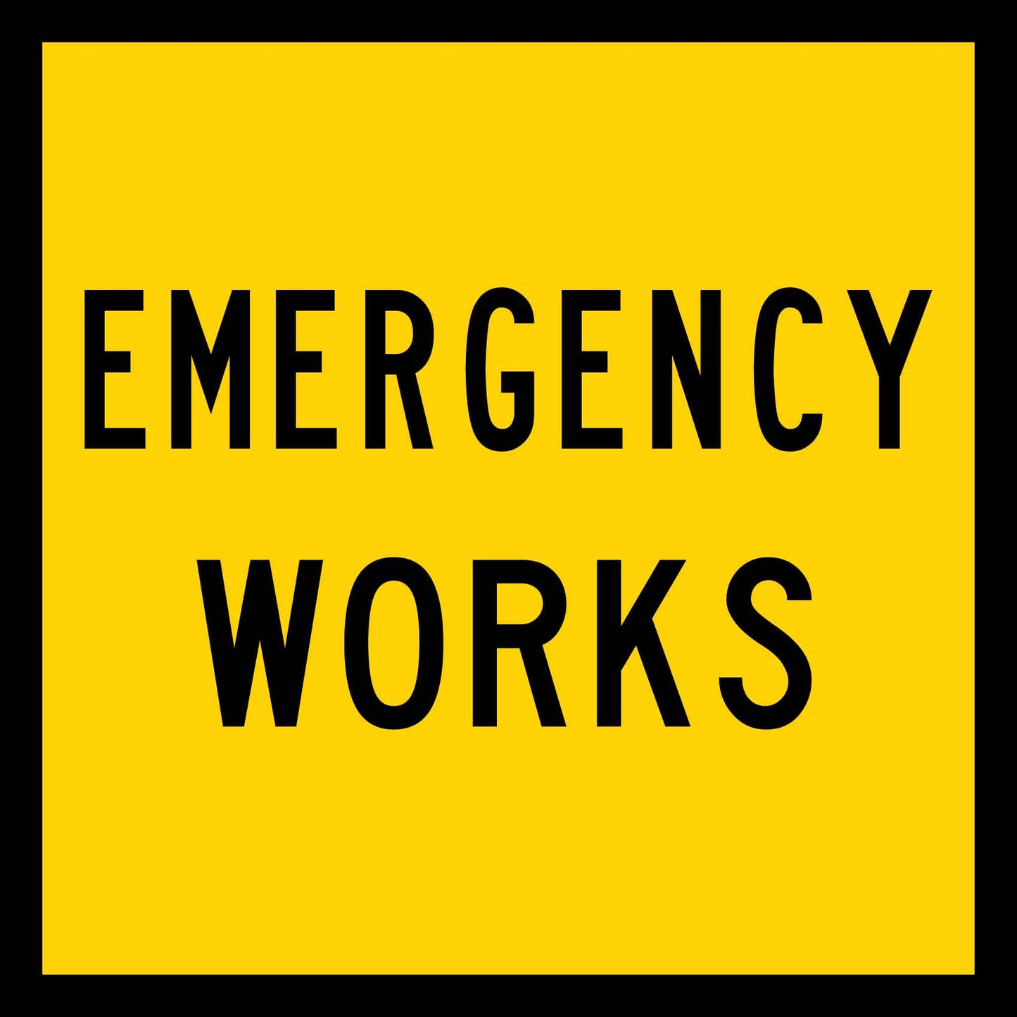 Emergency Works Multi Message Traffic Sign - New Signs
