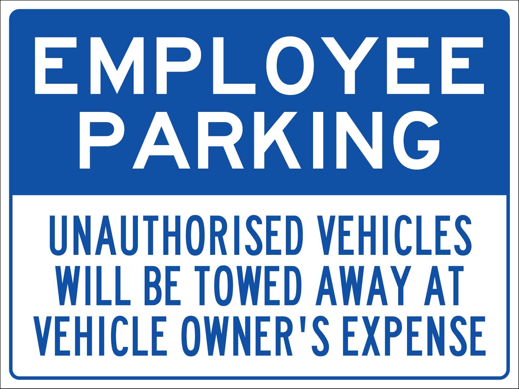 Employee Parking Sign - New Signs