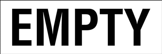 Empty Tank Sign - New Signs