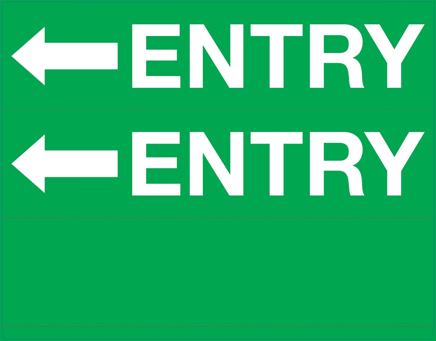 Entry Left Arrow - Landscape Corflute Toblerone Signs - New Signs