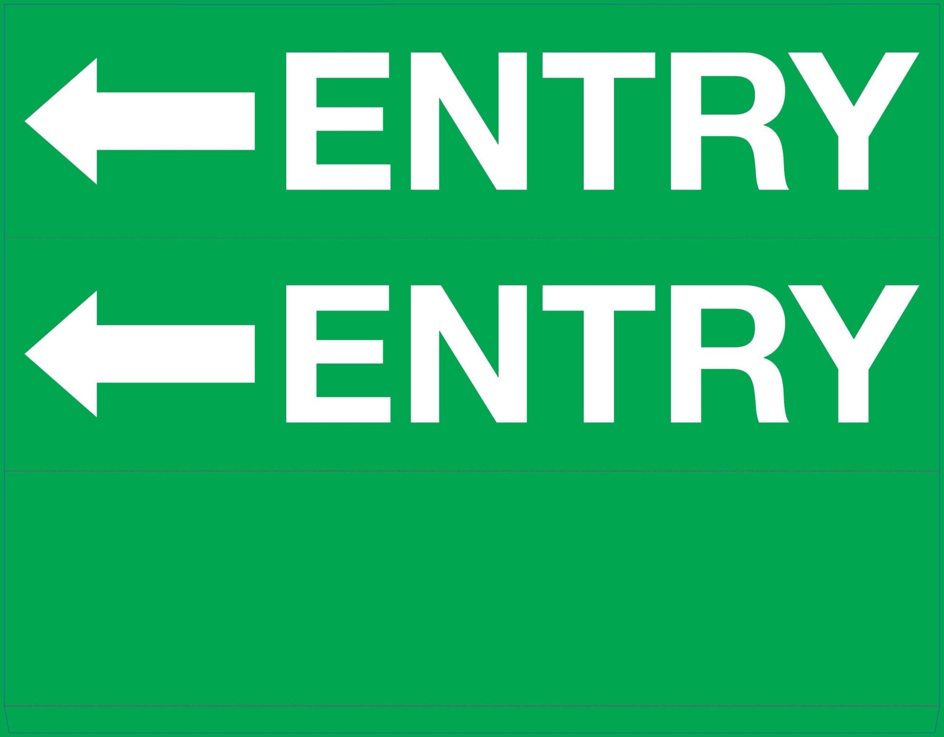Entry Left Arrow - Landscape Corflute Toblerone Signs - New Signs