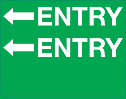 Entry Left Arrow - Landscape Corflute Toblerone Signs - New Signs