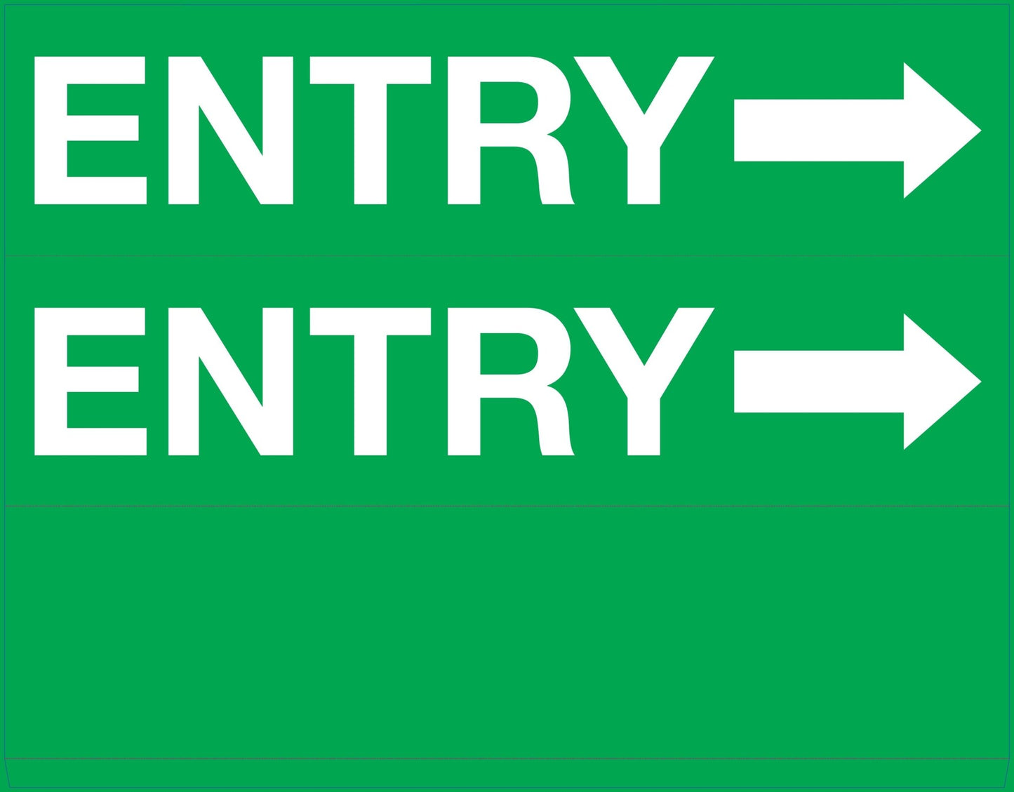 Entry Right Arrow - Landscape Corflute Toblerone Signs - New Signs