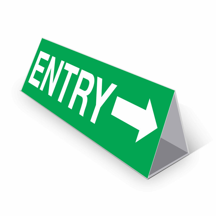Entry Right Arrow - Landscape Corflute Toblerone Signs – New Signs