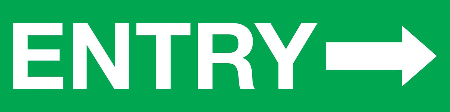 Entry Right Arrow - Landscape Corflute Toblerone Signs - New Signs