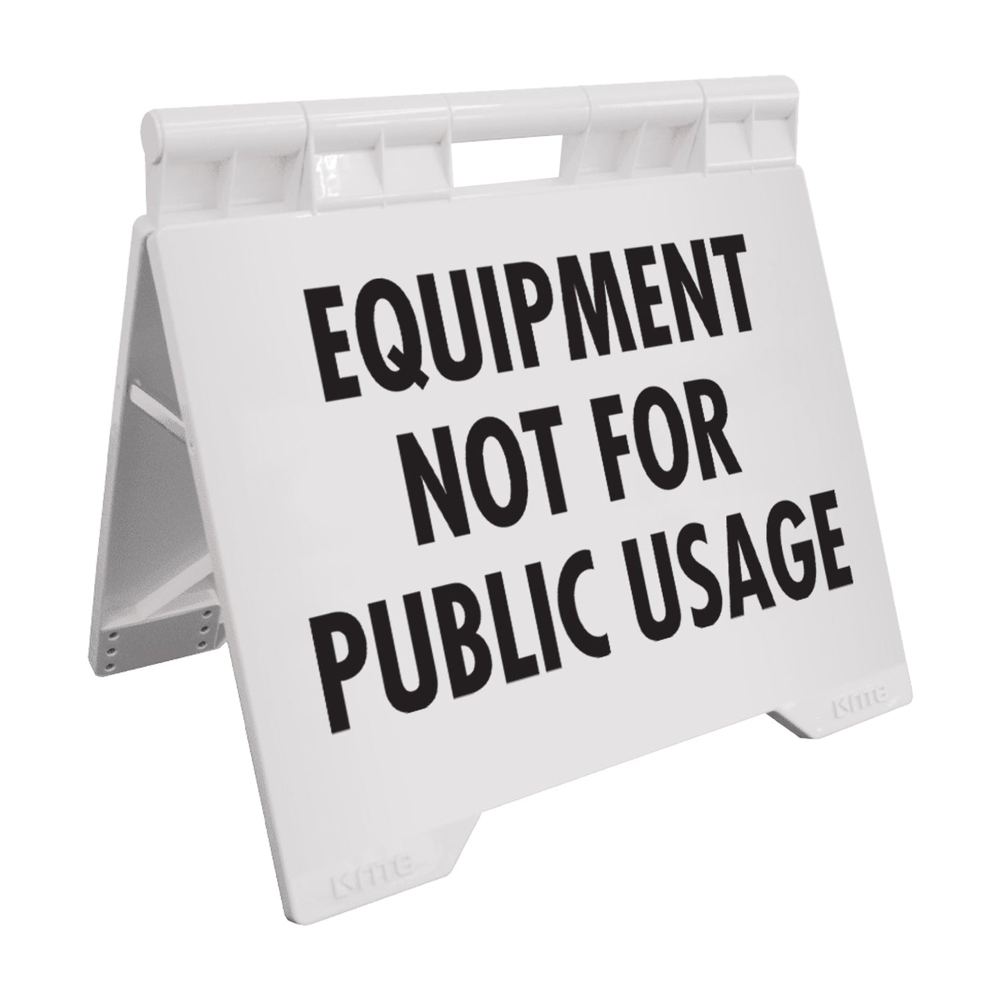 Equipment Not For Public Usage - Evarite A - Frame Sign - New Signs