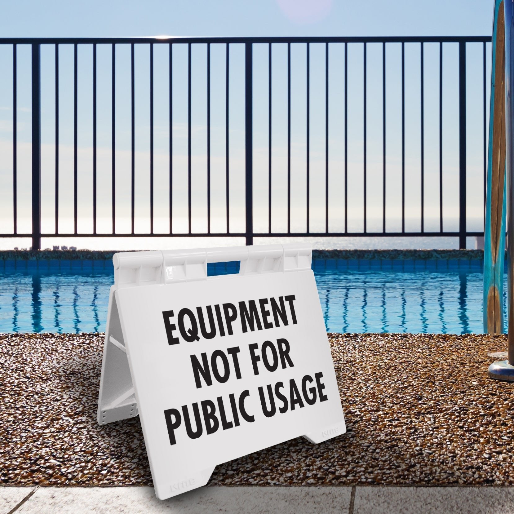 Equipment Not For Public Usage - Evarite A - Frame Sign - New Signs