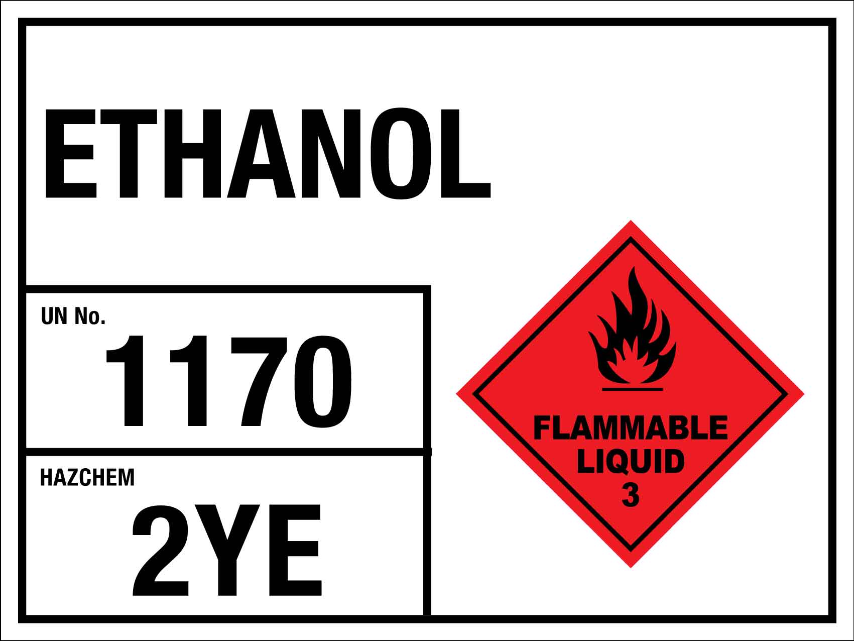 Ethanol 1170 2YE Sign - New Signs