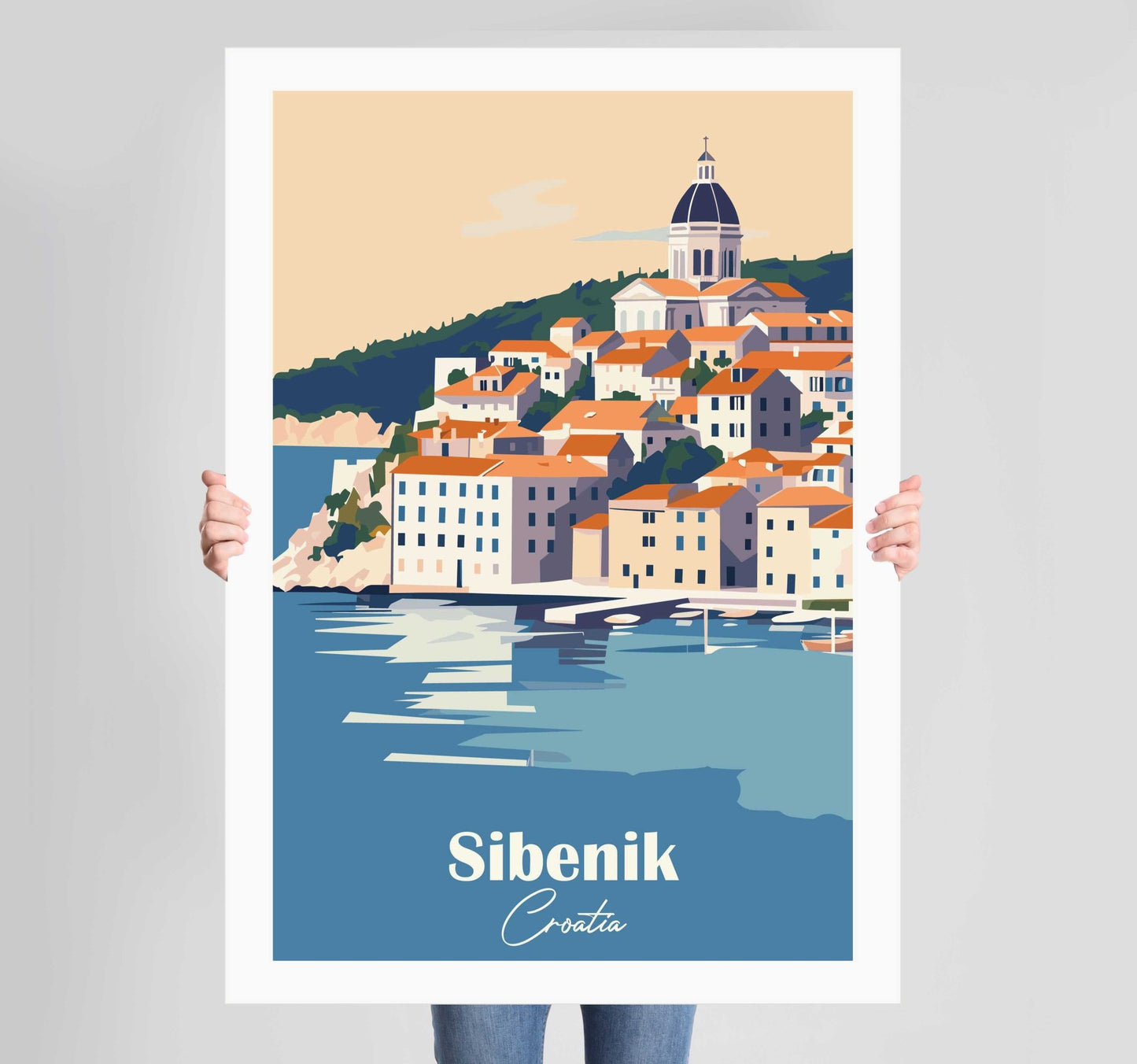European Places Sibenik Poster Wall Art Prints - New Signs