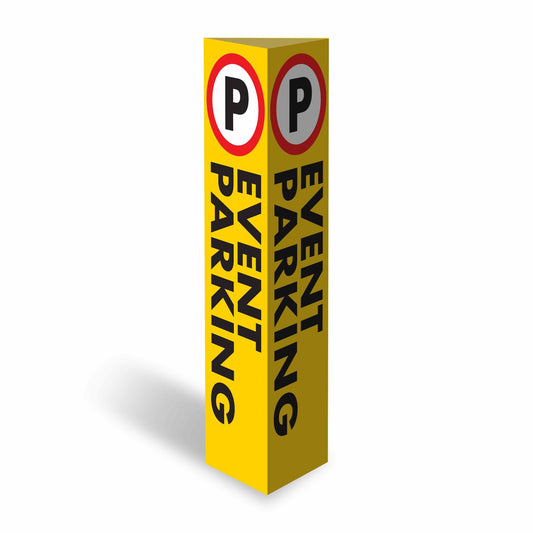 Event Parking - Corflute Bollard Cover - New Signs