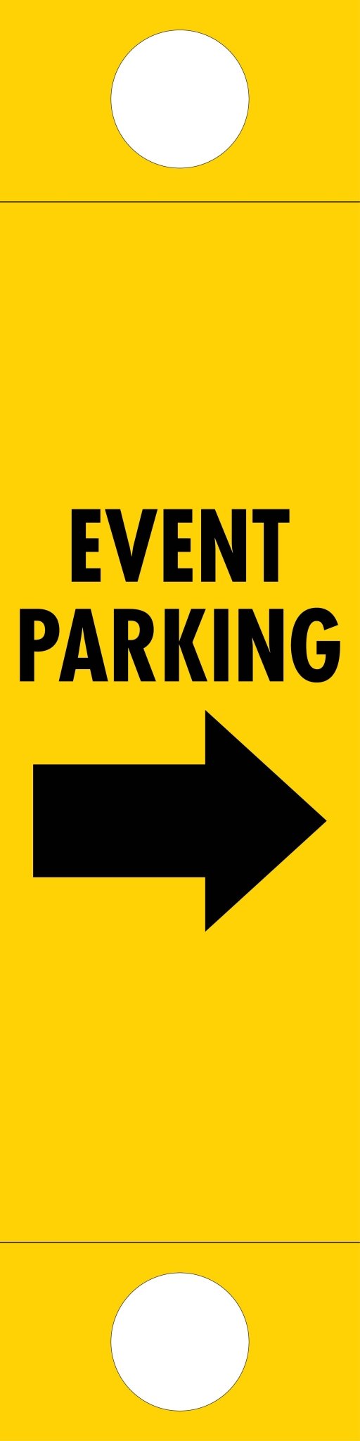 Event Parking Right Arrow - Corflute Bollard Traffic Signs - New Signs