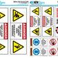 Excavator Under 11 - 24 Tonnes Machine Safety Sticker Set - New Signs