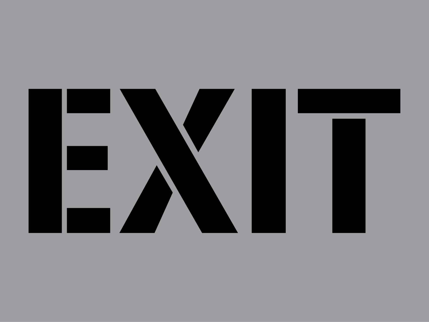 Exit - Aluminium Composite Stencil - New Signs