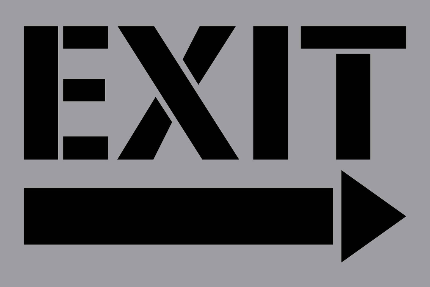 Exit Arrow Right - Aluminium Composite Stencil - New Signs