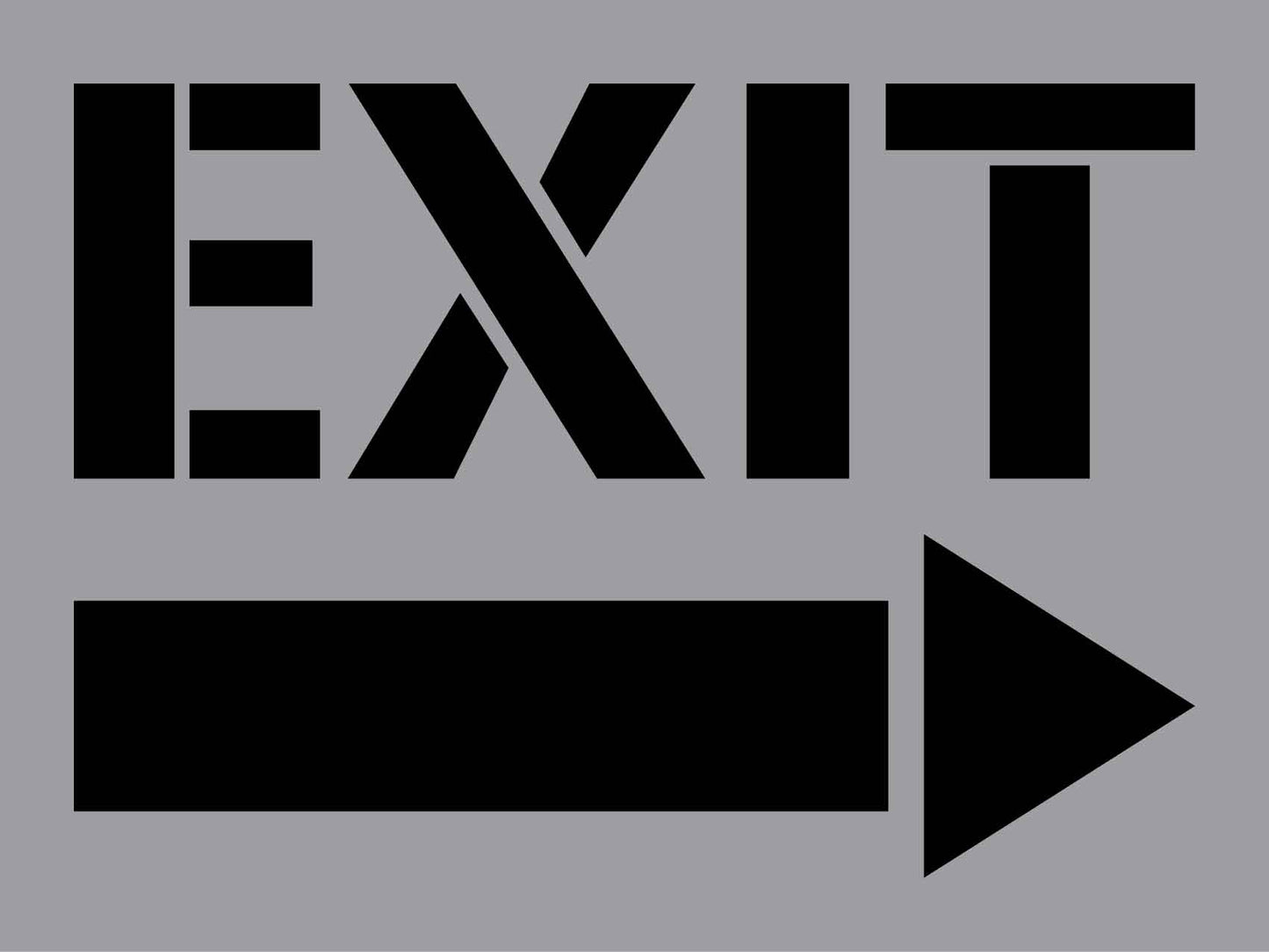 Exit Arrow Right - Aluminium Composite Stencil - New Signs