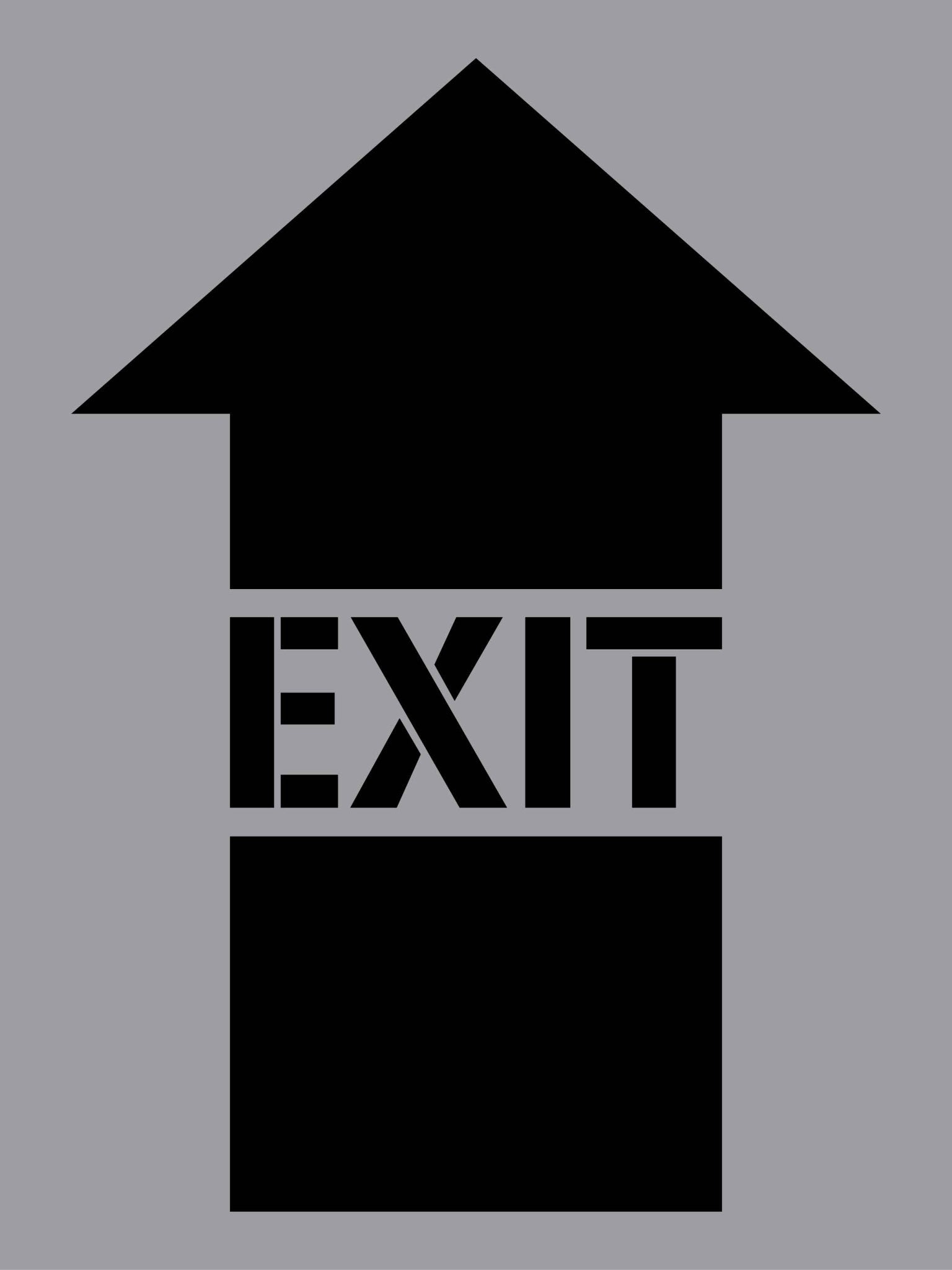 Exit Arrow Up - Aluminium Composite Stencil - New Signs