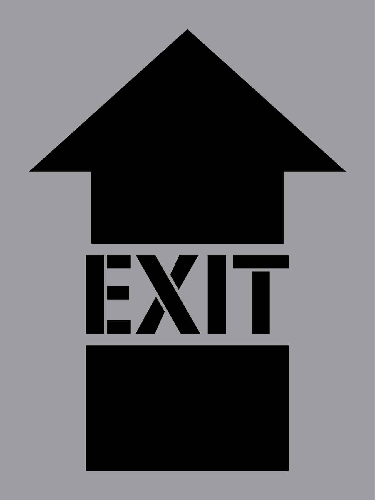 Exit Arrow Up - Aluminium Composite Stencil - New Signs