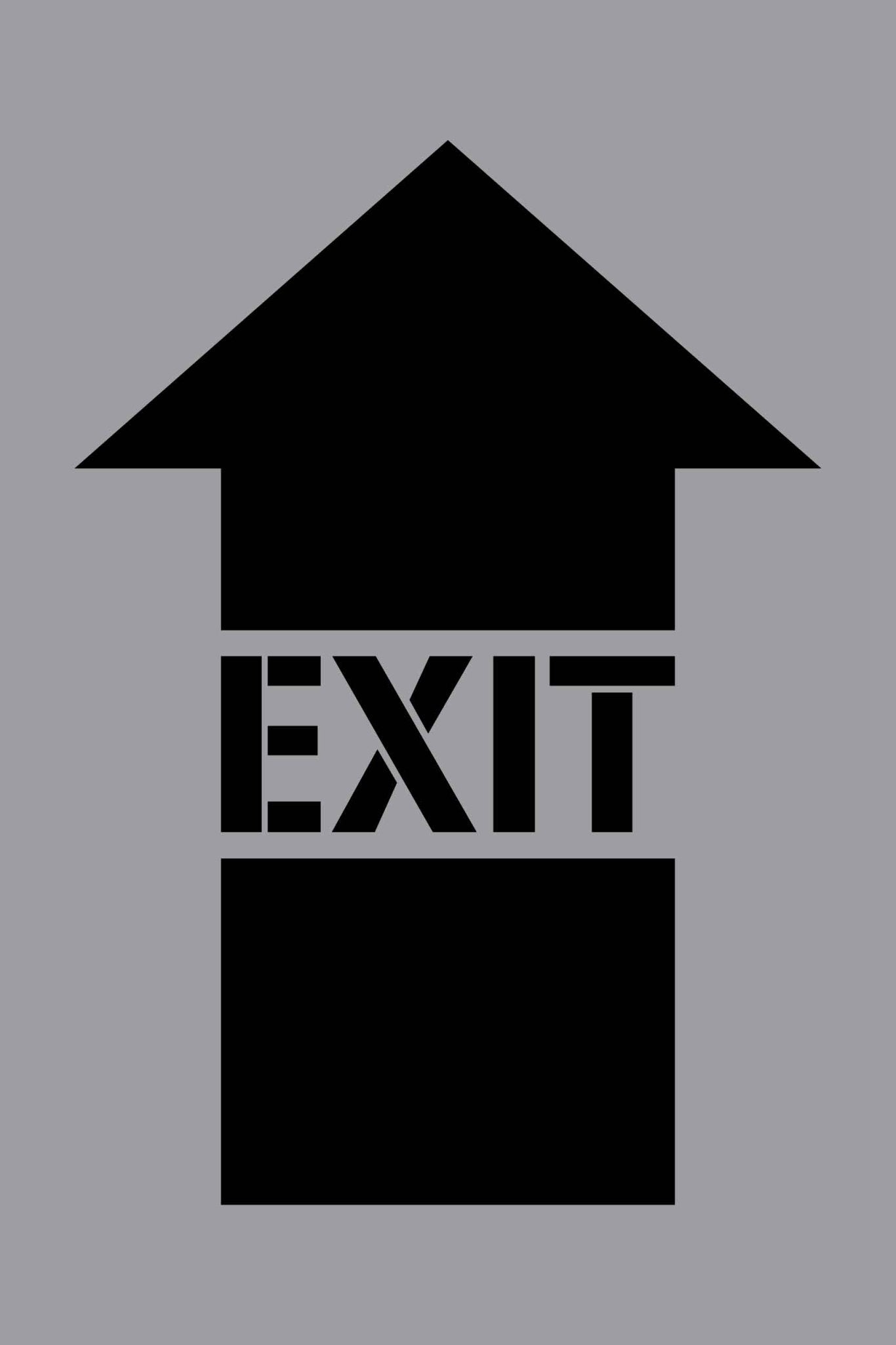 Exit Arrow Up - Aluminium Composite Stencil - New Signs