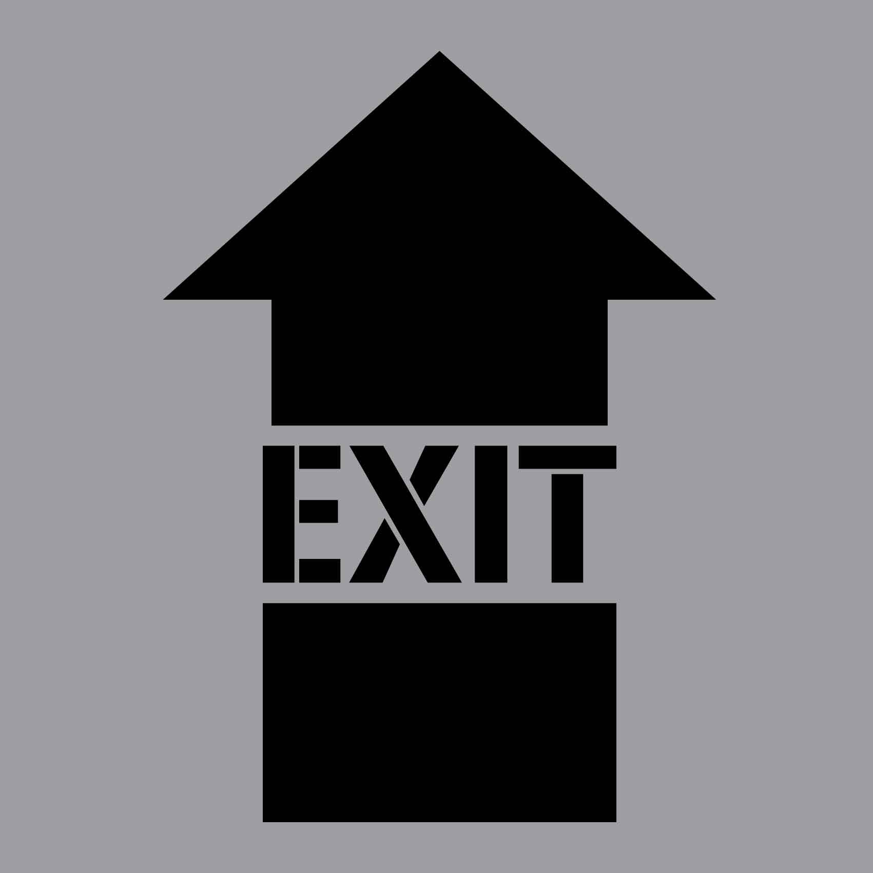 Exit Arrow Up - Aluminium Composite Stencil - New Signs