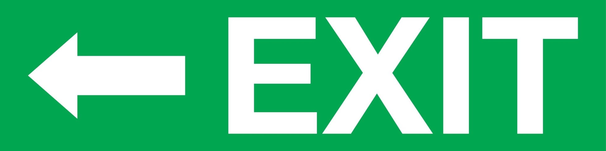 Exit Left Arrow - Landscape Corflute Toblerone Signs - New Signs