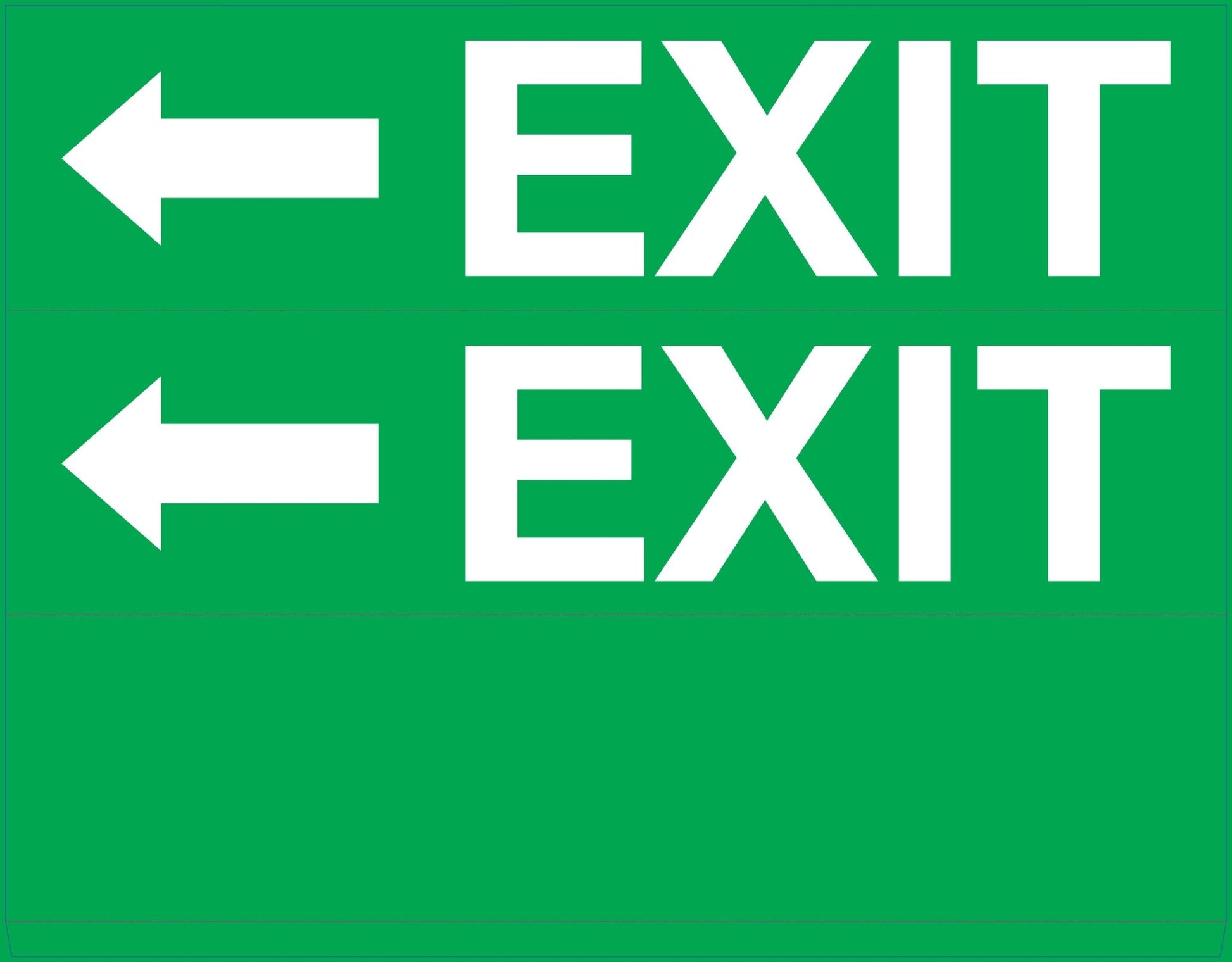 Exit Left Arrow - Landscape Corflute Toblerone Signs - New Signs