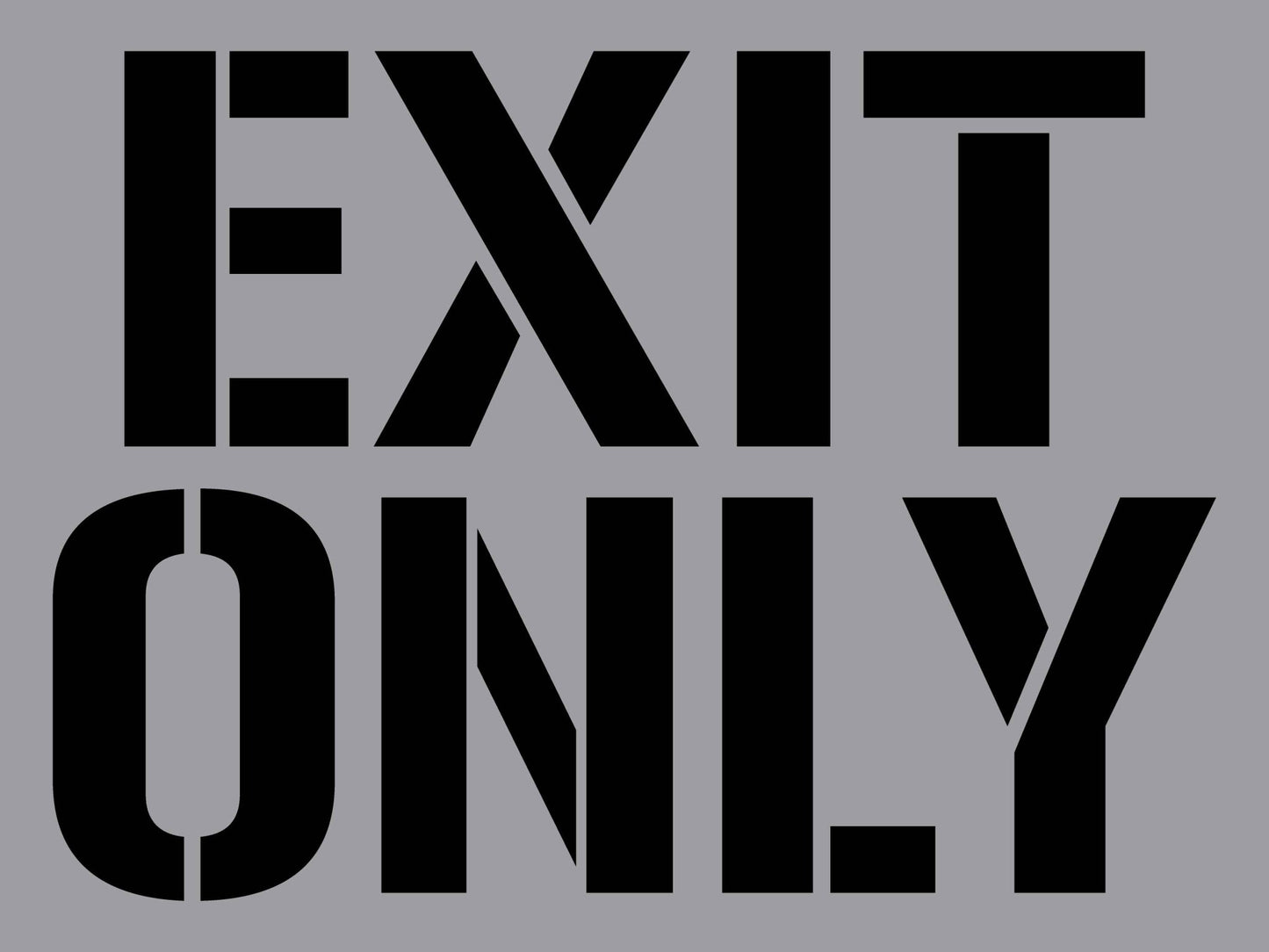 Exit Only - Aluminium Composite Stencil - New Signs