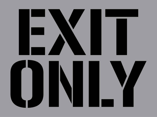 Exit Only - Aluminium Composite Stencil - New Signs