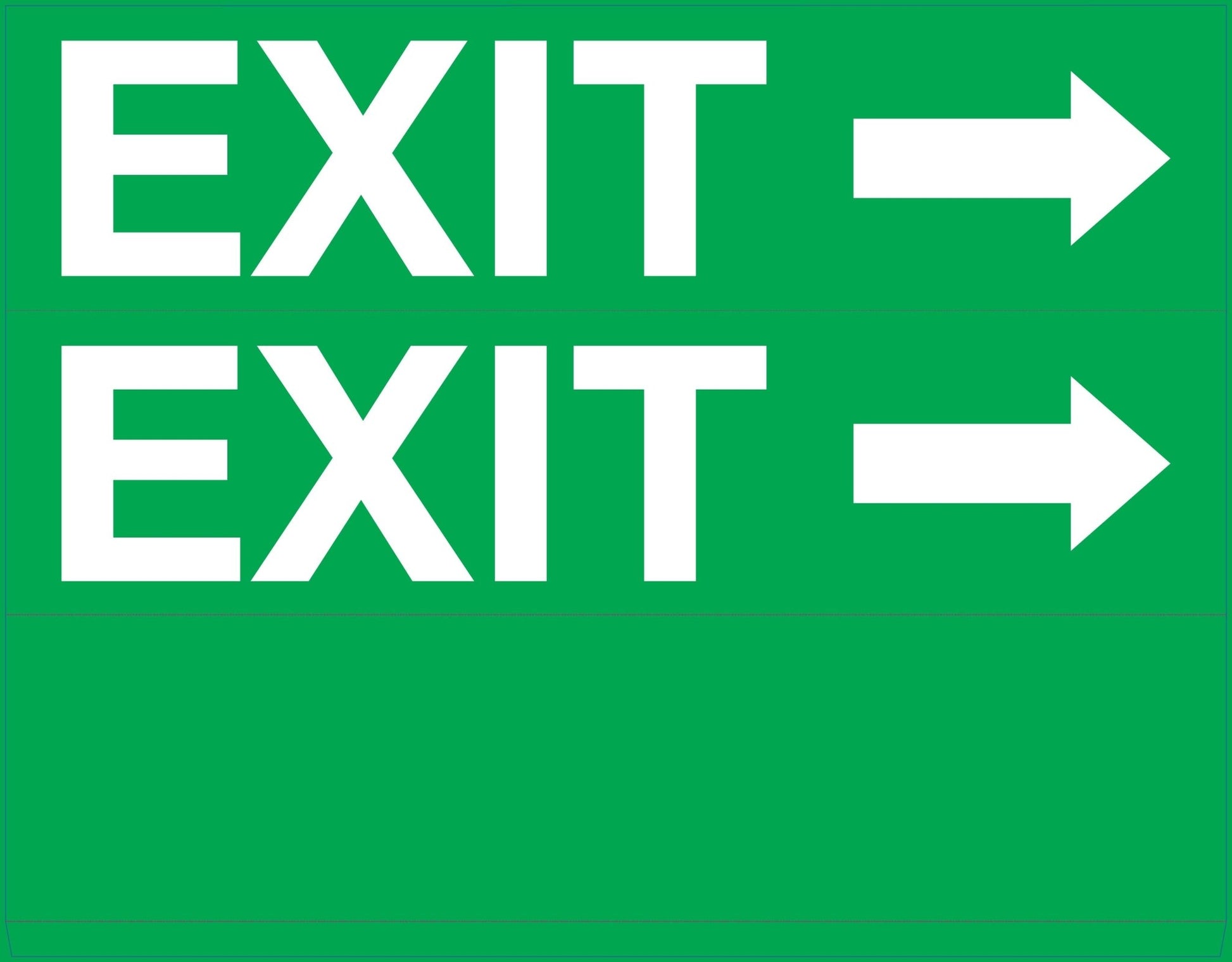 Exit Right Arrow - Landscape Corflute Toblerone Signs - New Signs