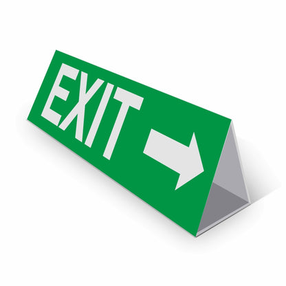 Exit Right Arrow - Landscape Corflute Toblerone Signs - New Signs
