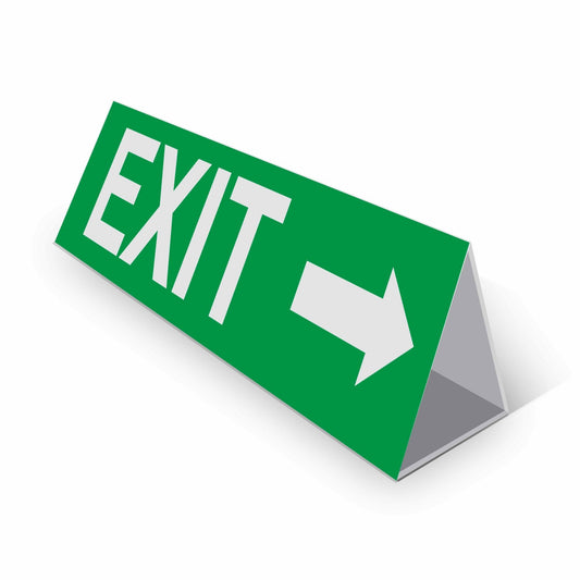 Exit Right Arrow - Landscape Corflute Toblerone Signs - New Signs