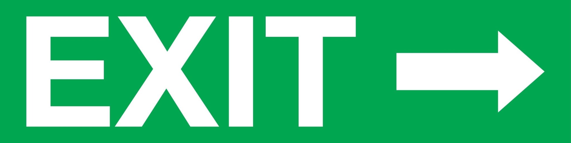 Exit Right Arrow - Landscape Corflute Toblerone Signs - New Signs