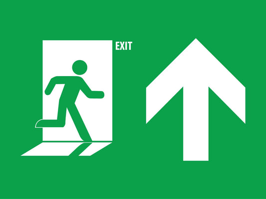 Exit Sign Arrow Up Sign - New Signs