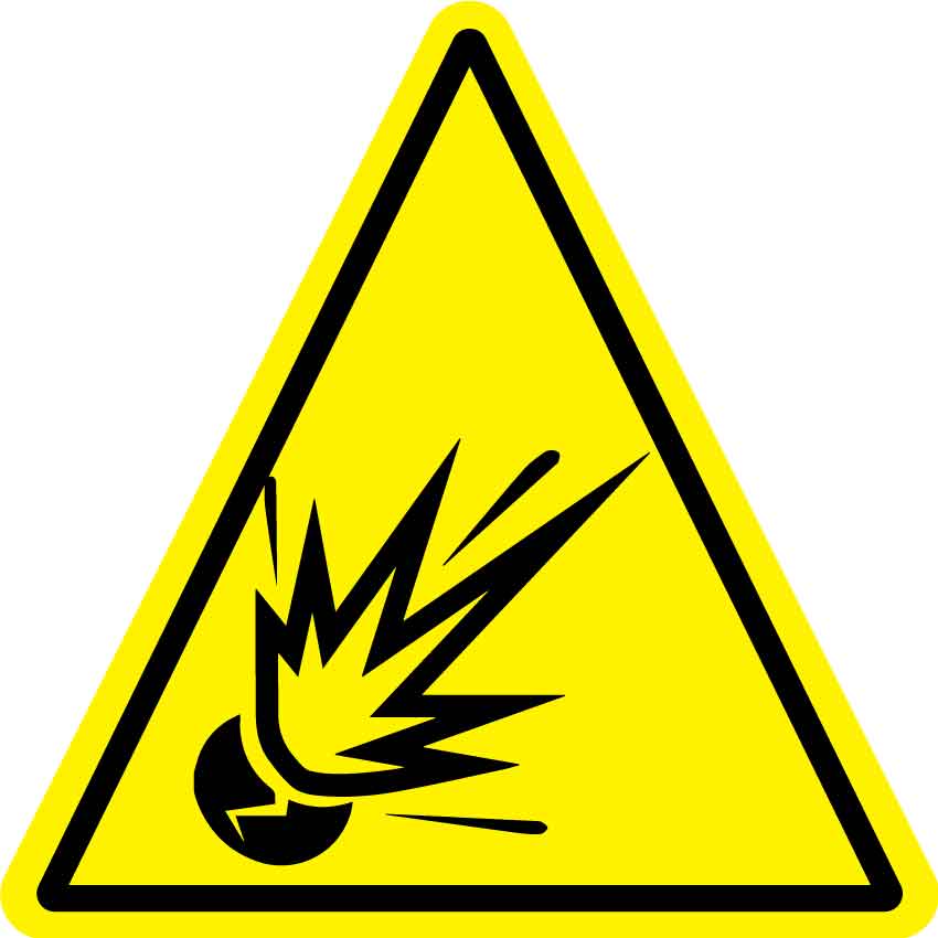 Explotion Triangle Explosion (Triangle) Decal – New Signs