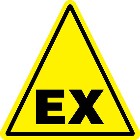 Explosive (Triangle) Decal - New Signs