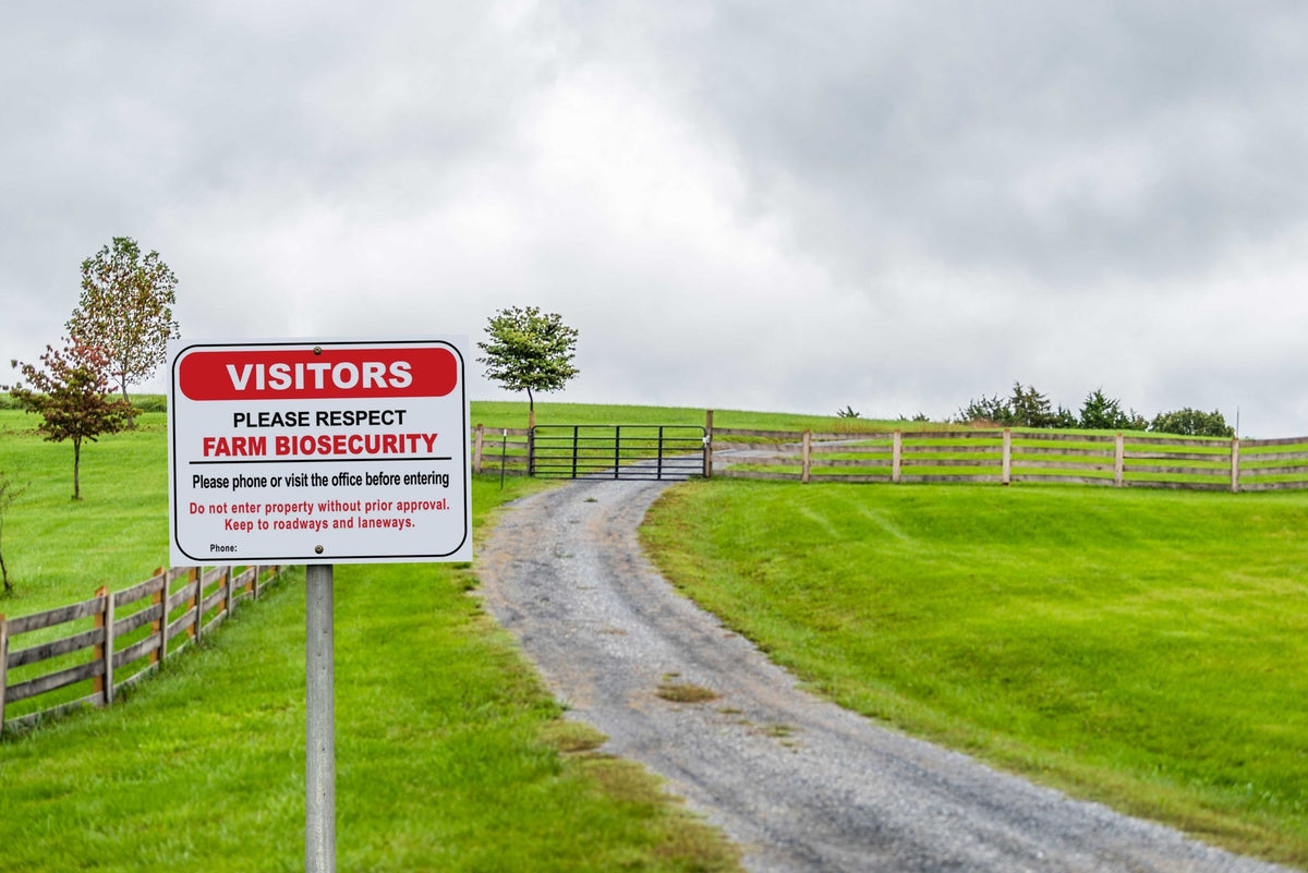 Farm Biosecurity Visitors Sign – New Signs